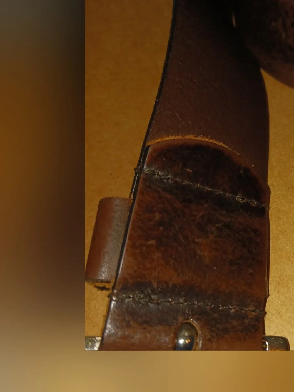 Banana Republic Italian Leather Belt Mottled Brown Silver Tone Buckle Sz 30
